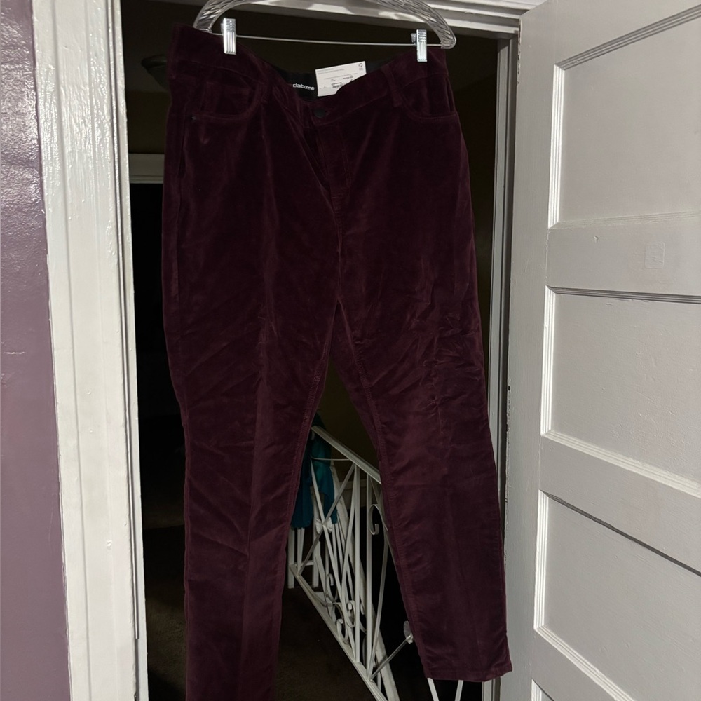 Liz Claiborne Deep Purple Corduroy Pants